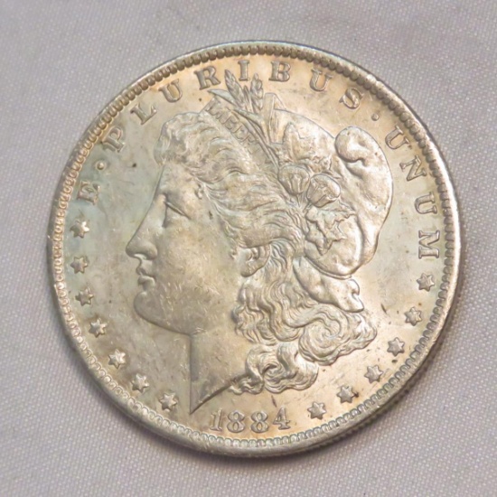 1884 O Morgan Silver Dollar AU