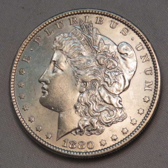 1880 Morgan Silver Dollar AU