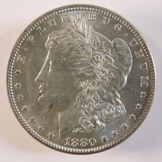 1880 Morgan Silver Dollar AU