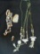 4 Jade necklaces- 1 needs repair