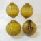 4 Lightning rod amber glass globes