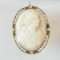10k Gold Antique hand crafted cameo brooch/pendant