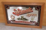 Large framed Schmidt beer mirror 41.5 x 29.75