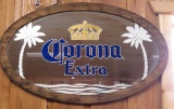 Corona Extra framed mirror in wood frame 31x19