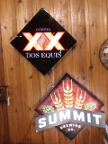 Summit & Dos Equis Light Up Plastic signs