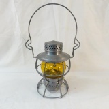 Great Northern Railway Lantern Amber Glass