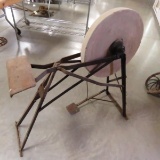 Antique sharpening stone wheel