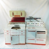 4 Vintage tin Kitchen toys