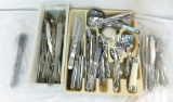 Mixed stainless & silverplate Flatware