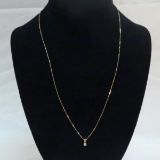 Diamond and 14K pendant with chain 1.5gtw