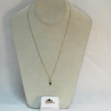 14K gold sapphire & diamond necklace & ring 5.6gtw