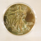 2000 American Silver Eagle colorized Gold