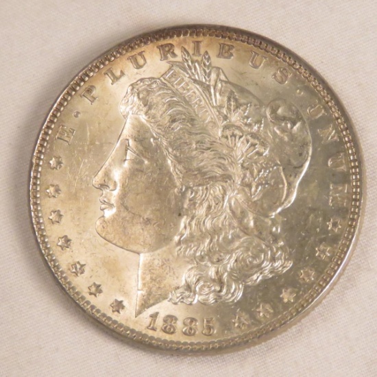 1885 Morgan Silver Dollar AU