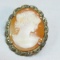 Antique shell cameo set in 800 silver 4.8gtw