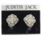 Judith Jack sterling marcasite clip earrings NEW