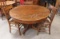 Antique oak table with 3 chairs