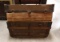 Antique trunk with insert and broken hinges