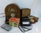 Modern radio, vintage transistor and radios