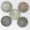 5 Morgan Silver Dollars 1880, 81, 82, 85, 1900
