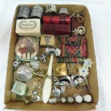 Napkin rings, compacts, thimbles, inlay barrette