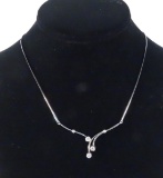 10kt white gold and diamond necklace 6.43gtw