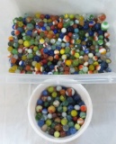 Collection of Vintage marbles, some shooters