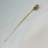 Antique 14kt gold stick pin with agate stone 1.5g