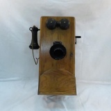 Antique crank phone- original inside