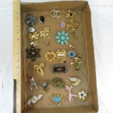 Vintage brooches some signed - Florenza, Nadri