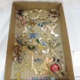 Collection of butterfly jewelry- mostly brooches
