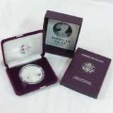 1989 S American Silver Eagle Proof with box