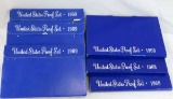 3 1968 & 3 1969 US proof Sets 40% silver halves