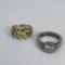 Sterling Silver & 14k Gold rings 11.26gtw