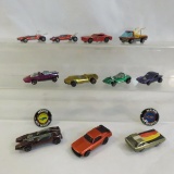 11 Hot Wheels Redlines, 2 with buttons