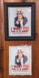 2 Vintage I Want You For US Army posters