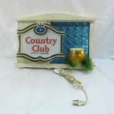 Vintage Country Club malt liquor lighted sign