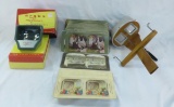 Stereoscope viewer & cards, Argus slide viewer