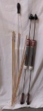 3 cleaning rods, 2 sealed, & wood dowels