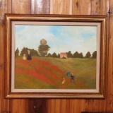 Reproduction of Poppy Field in Argenteuil by Monet