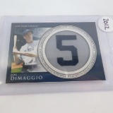 2012 Topps Joe DiMaggio retired number patch card