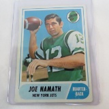 1968 Topps Joe Namath football card crease free