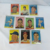 10 crease-free 1958 Topps baseball cards