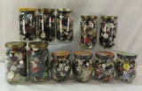 Jars full of vintage buttons