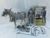 Marx Silver Knight with box accessories & horse
