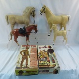 Marx Johnny West & Geronimo figures with boxes