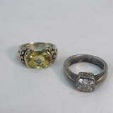 Sterling Silver & 14k Gold rings 11.26gtw