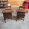 2 Langslow Fowler Co. Moulthrop Oak School Desks