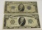 2 $10 Notes 1928 Fed Reserve & 1934 Silver Cert