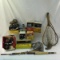 Vintage fishing reels, South bend rod, Net