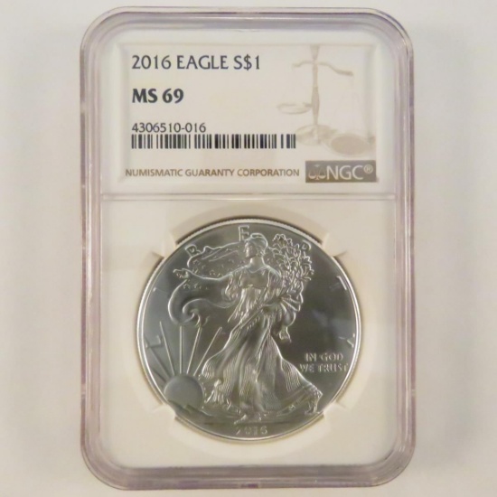 2016 American Silver Eagle NGC Graded MS69